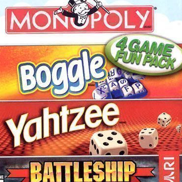 Набор из 4 игр: Монополия, Боггл, Ятзи, Морской бой